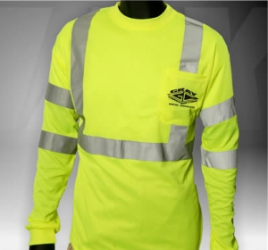 ANSI Class 3 Long Sleeve Safety Green T-Shirt