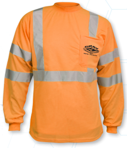 ANSI Class 3 Long Sleeve Safety Orange T-shirt