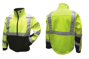 ANSI 3 Soft-Shell TPU Jacket - Safety Green
