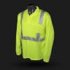 ANSI Class 2 Long Sleeve Polo with Pocket - Safety Green