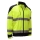 Zippered Windbreaker Jacket with Black Bottom - ANSI Class 3 - Safety Green